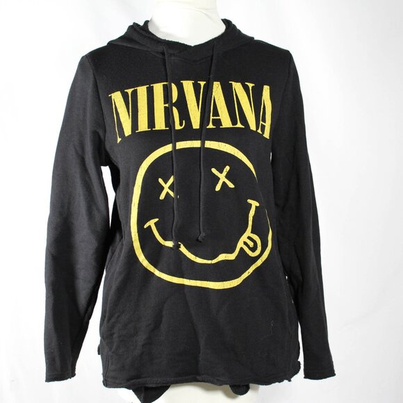 Nirvana Classic Smiley Face Logo Hoodie by H&M Divided Medium - Picture 1 of 8